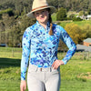 Kastel Denmark Long Sleeve BLUE Watercolour Floral Sunshirt