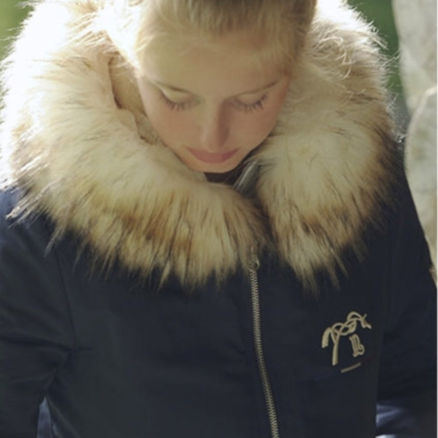 Penelope Lyon Ladies Bomber Jacket with Faux Fur Trim