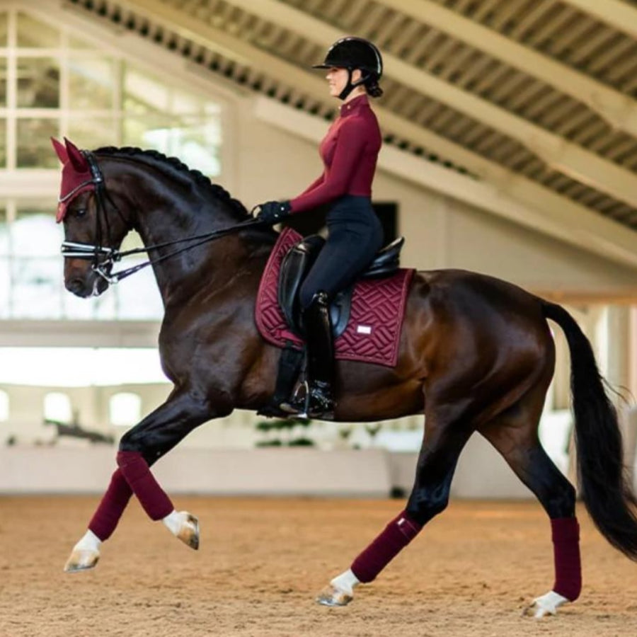 Equestrian Stockholm Dressage Saddle Pad Modern New Maroon