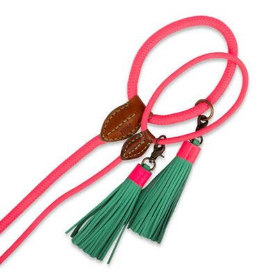 Dog with a Mission Turquoise Rope Dog Lead with Tassel
