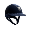 Samshield Miss Shield Helmet Shadow Matt with Leather Top and Sparkling Band