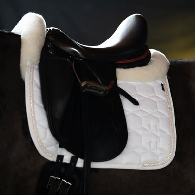 Mattes Square Dressage Competition Saddle Pad with Fleece lining and Crystal piping
