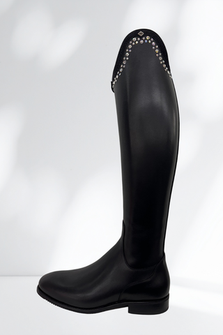 DeNiro Bellini Dressage Boots with Rondine Stardust Cuff and Swarovski Rhinestone Top