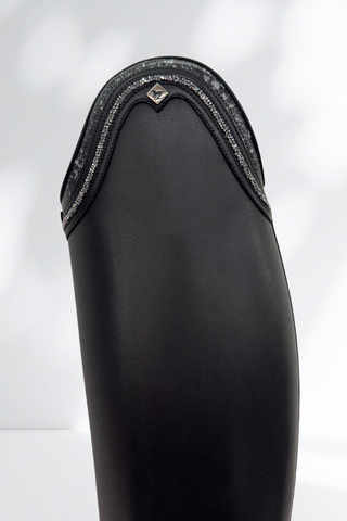 DeNiro Bellini Dressage Boots with Rondine Pioggia Top and Crystal Fine Rock Trim