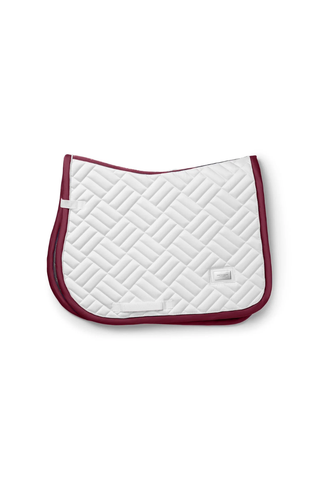 Equestrian Stockholm Jump Saddle Pad Modern White Merlot