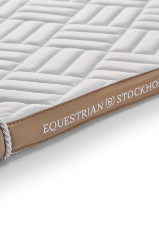 Equestrian Stockholm Dressage Saddle Pad Modern White Sand