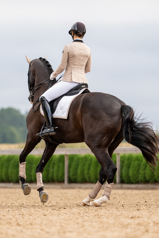 Equestrian Stockholm Dressage Saddle Pad Modern White Sand