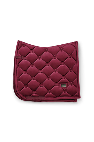 Equestrian Stockholm Dressage Saddle Pad Velvet Merlot
