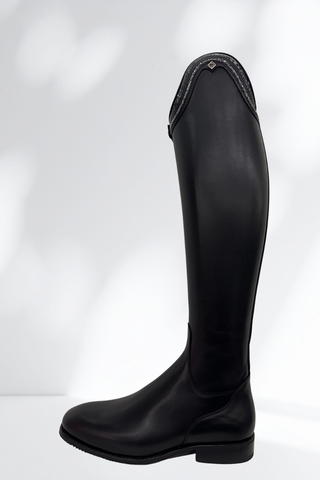 DeNiro Bellini Dressage Boots with Rondine Pioggia Top and Crystal Fine Rock Trim