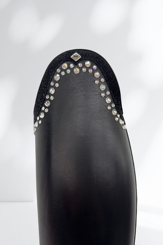 DeNiro Bellini Dressage Boots with Rondine Stardust Cuff and Swarovski Rhinestone Top