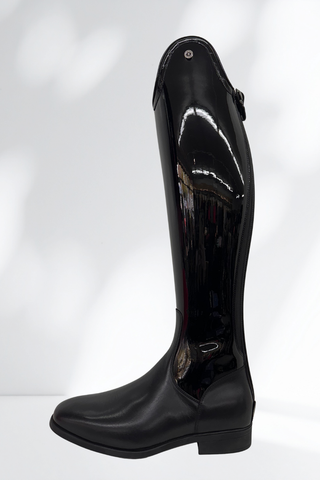 Tricolore by DeNiro Puro Duo Dressage Boots with Patent Shaft and Lucido Cuff