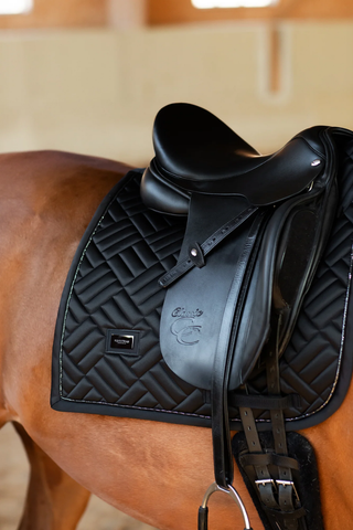 Equestrian Stockholm Dressage Saddle Pad Modern Black