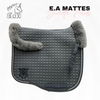 Mattes Eurofit Dressage Saddle Pad Grey with Grey Sheepskin Trim