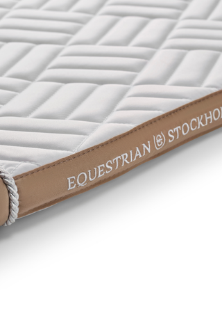 Equestrian Stockholm Jump Saddle Pad Modern White Sand
