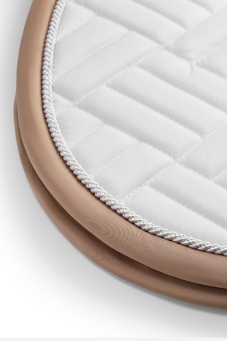 Equestrian Stockholm Jump Saddle Pad Modern White Sand