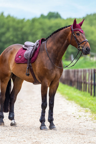 Equestrian Stockholm Jump Saddle Pad Satin Merlot