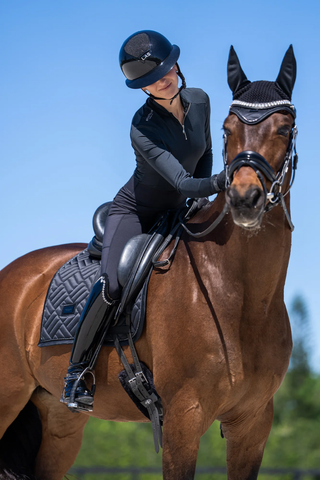 Equestrian Stockholm Dressage Saddle Pad Modern Black