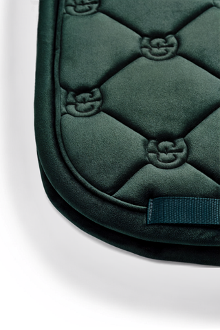 Equestrian Stockholm Dressage Saddle Pad Velvet Sycamore Green
