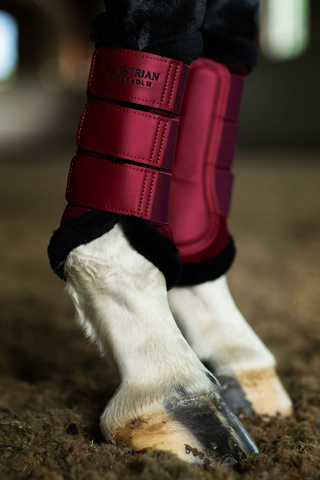 Equestrian Stockholm Fur Mesh Brushing Boots