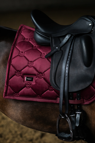 Equestrian Stockholm Dressage Saddle Pad Velvet Merlot