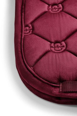 Equestrian Stockholm Dressage Saddle Pad Velvet Merlot