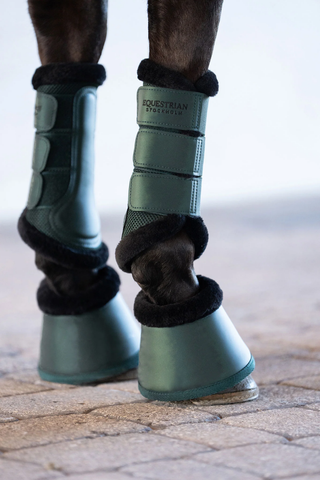 Equestrian Stockholm Fur Mesh Brushing Boots