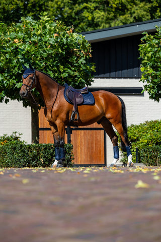 Equestrian Stockholm Jump Saddle Pad Line Navy