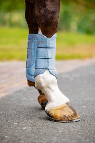 Equestrian Stockholm Mesh Brushing Boots Midsummer Blue