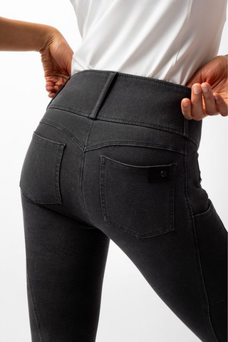 Horze Carolyn Ladies Full Seat Denim Breeches with Phone Pocket