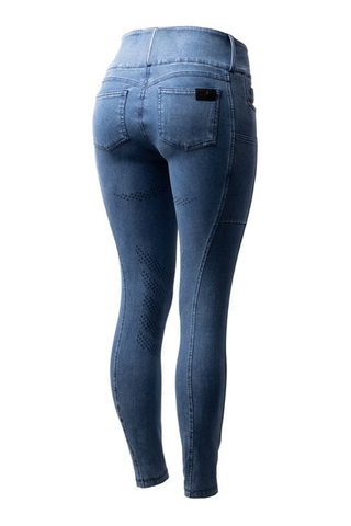 Horze Carolyn Ladies Full Seat Denim Breeches with Phone Pocket