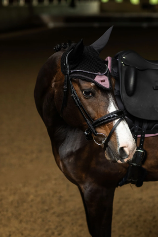 Equestrian Stockholm Ear Bonnet Black Blush
