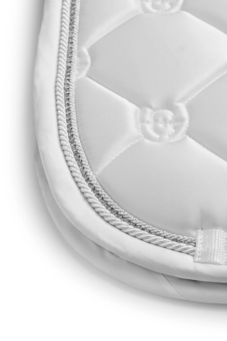 Equestrian Stockholm Dressage Saddle Pad Crystal Shine White