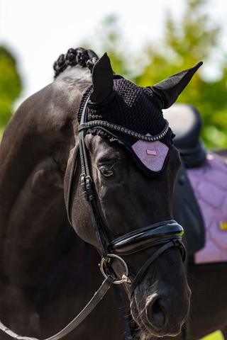 Equestrian Stockholm Ear Bonnet Pink Glimmer