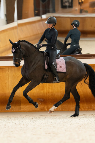 Equestrian Stockholm Ear Bonnet Pink Glimmer