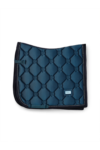 Equestrian Stockholm Dressage Saddle Pad Crystal Shine Blue Meadow