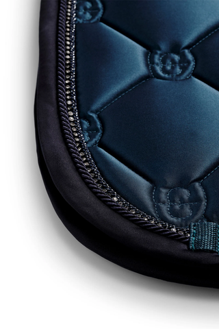 Equestrian Stockholm Dressage Saddle Pad Crystal Shine Blue Meadow