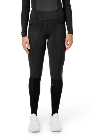 Equestrian Stockholm Premium Full Seat Riding Tights Black Glimmer