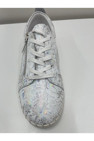 Hinako Greta Sneaker Silver Flower