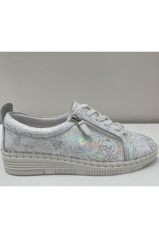 Hinako Greta Sneaker Silver Flower