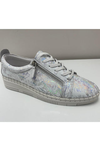 Hinako Greta Sneaker Silver Flower