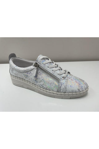 Hinako Greta Sneaker Silver Flower