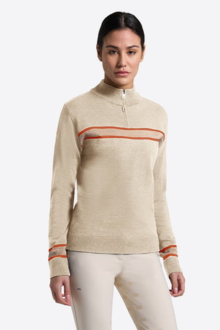 RG Riders Gene Ladies Wool Blend Quarter Zip Sweater
