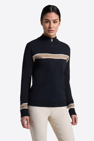 RG Riders Gene Ladies Wool Blend Quarter Zip Sweater