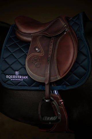Equestrian Stockholm Jump Saddle Pad Line Navy