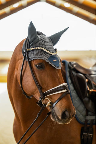 Equestrian Stockholm Bonnet Metallic Blue
