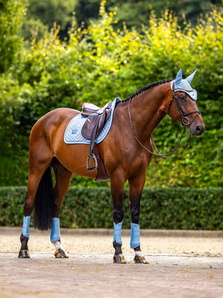 Equestrian Stockholm Jump Saddle Pad Modern Midsummer Blue
