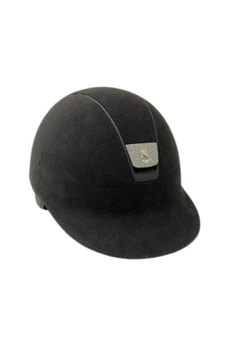 Samshield Premium Alcantara Helmet with Silver Crystal Detail and Black Matt Trim