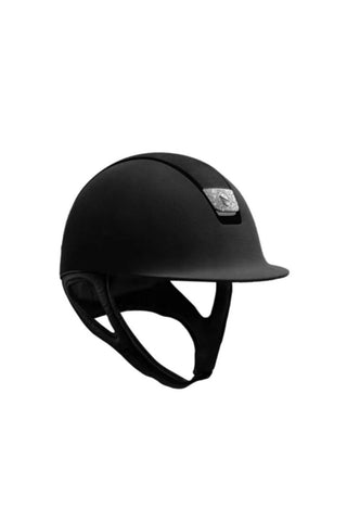 Samshield Premium Alcantara Helmet with Silver Crystal Detail and Black Matt Trim