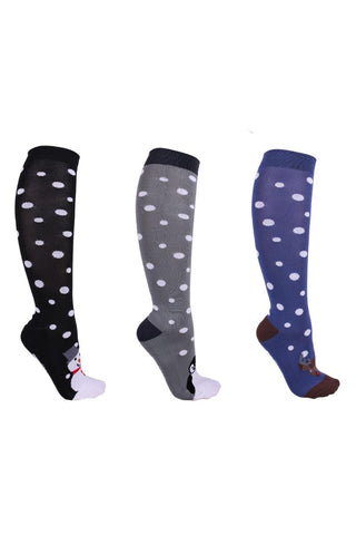 Brands of Q Winter Snowflake Riding Socks 3 PACK