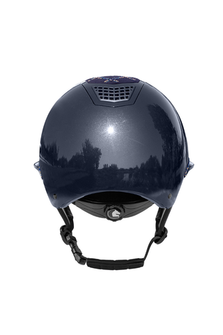 FairPlay Quantinum Spotlight 2.0 Shiny Wide Peak Helmet with Vintage Gold Crystals